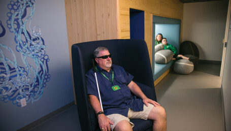 Inside the Sea-Tac sensory room