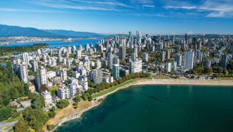 Aerial view of Vancouver